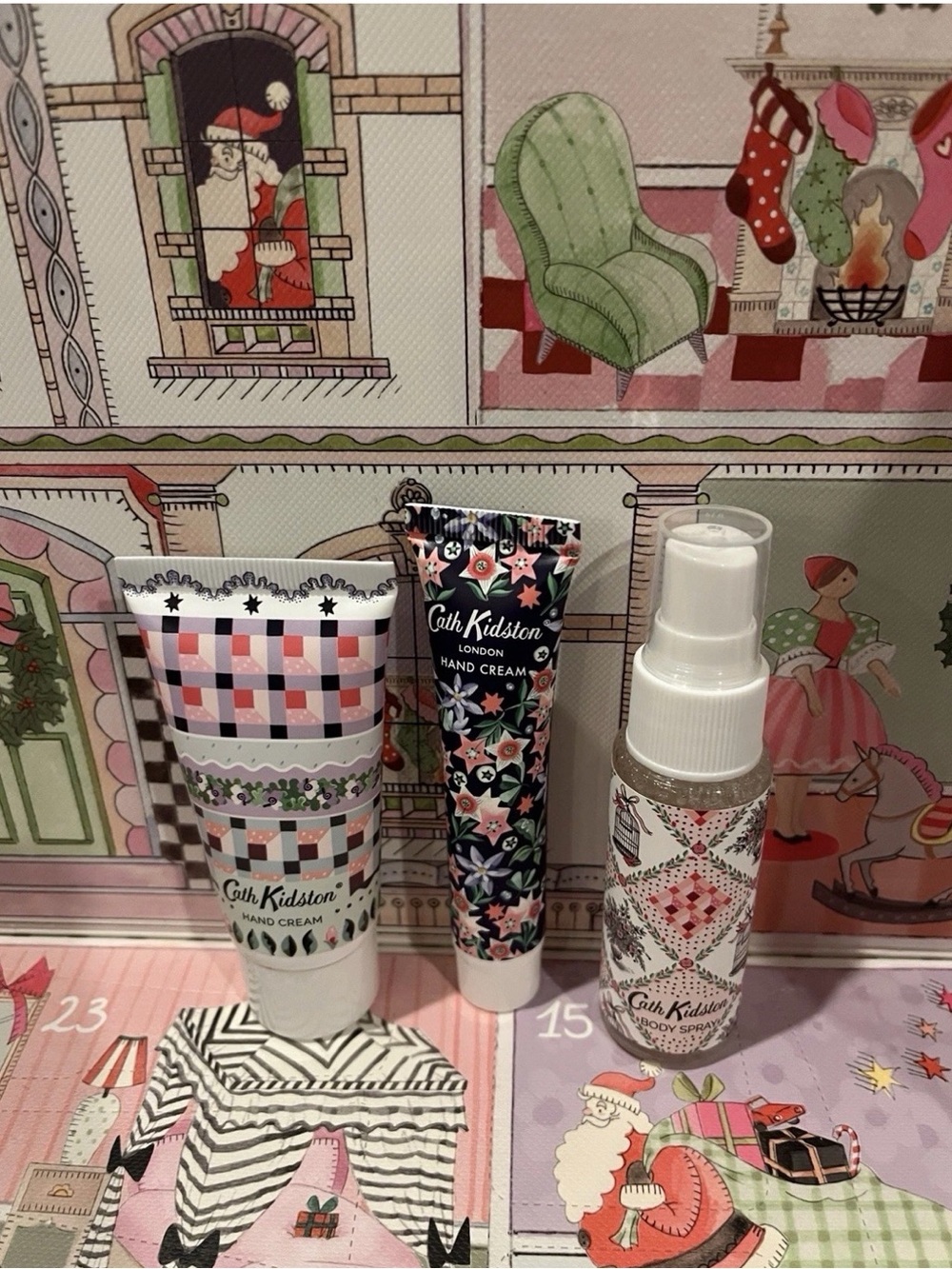 Cath Kidston Pink Black White Floral & Geometric Hand Creams with Spray